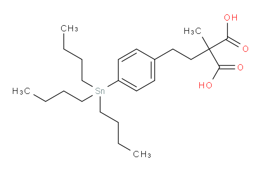 2-methyl-2-(4-(tributylstannyl)phenethyl)malonic acid