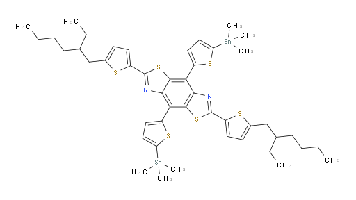 2,6-bis(5-(2-ethylhexyl)thiophen-2-yl)-4,8-bis(5-(trimethylstannyl)thiophen-2-yl)benzo[1,2-d:4,5-d']bis(thiazole)