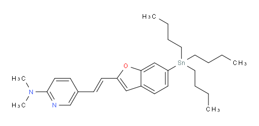 (E)-N,N-dimethyl-5-(2-(6-(tributylstannyl)benzofuran-2-yl)vinyl)pyridin-2-amine