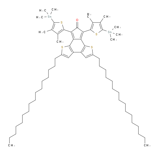 7,9-bis(3,4-dimethyl-5-(trimethylstannyl)thiophen-2-yl)-2,5-dihexadecyl-8H-indeno[4,5-b:7,6-b']dithiophen-8-one
