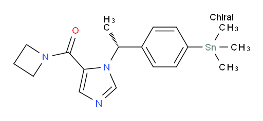 (R)-azetidin-1-yl(1-(1-(4-(trimethylstannyl)phenyl)ethyl)-1H-imidazol-5-yl)methanone
