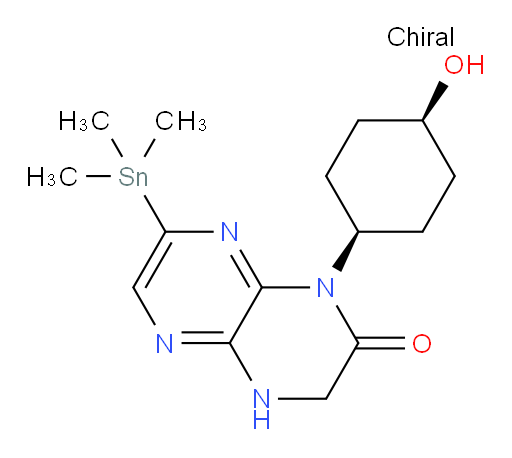 1-((1s,4s)-4-hydroxycyclohexyl)-7-(trimethylstannyl)-3,4-dihydropyrazino[2,3-b]pyrazin-2(1H)-one