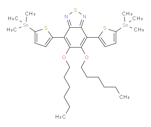 5,6-bis(hexyloxy)-4,7-bis(5-(trimethylstannyl)thiophen-2-yl)benzo[c][1,2,5]thiadiazole