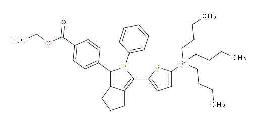 ethyl 4-(2-phenyl-3-(5-(tributylstannyl)thiophen-2-yl)-2,4,5,6-tetrahydrocyclopenta[c]phosphol-1-yl)benzoate