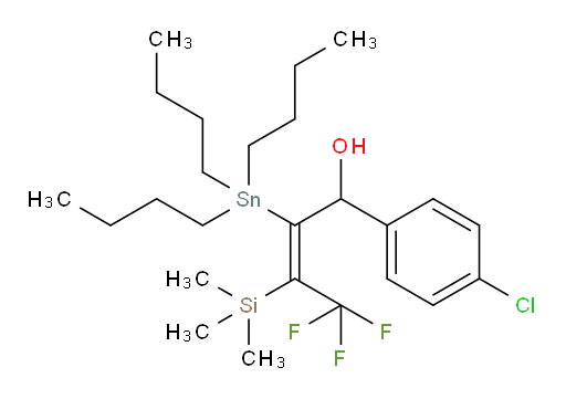 (Z)-1-(4-chlorophenyl)-4,4,4-trifluoro-2-(tributylstannyl)-3-(trimethylsilyl)but-2-en-1-ol
