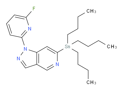 1-(6-fluoropyridin-2-yl)-6-(tributylstannyl)-1H-pyrazolo[4,3-c]pyridine