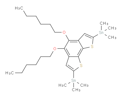 (4,5-bis(hexyloxy)benzo[1,2-b:6,5-b']dithiophene-2,7-diyl)bis(trimethylstannane)