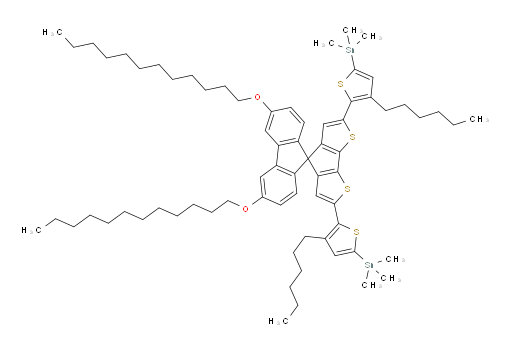 (5,5'-(3',6'-bis(dodecyloxy)spiro[cyclopenta[1,2-b:5,4-b']dithiophene-4,9'-fluorene]-2,6-diyl)bis(4-hexylthiophene-5,2-diyl))bis(trimethylstannane)
