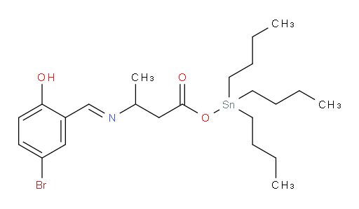 (E)-tributylstannyl 3-((5-bromo-2-hydroxybenzylidene)amino)butanoate