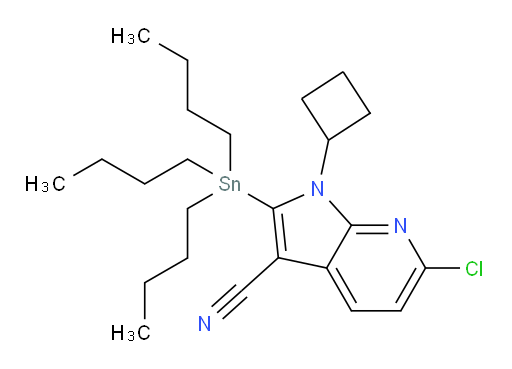 6-chloro-1-cyclobutyl-2-(tributylstannyl)-1H-pyrrolo[2,3-b]pyridine-3-carbonitrile