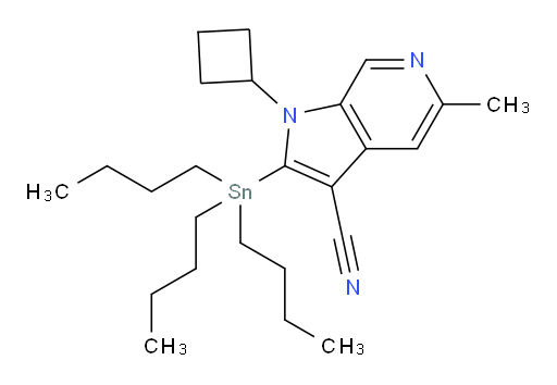 1-cyclobutyl-5-methyl-2-(tributylstannyl)-1H-pyrrolo[2,3-c]pyridine-3-carbonitrile