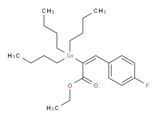 (E)-ethyl 3-(4-fluorophenyl)-2-(tributylstannyl)acrylate