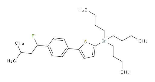 tributyl(5-(4-(1-fluoro-3-methylbutyl)phenyl)thiophen-2-yl)stannane