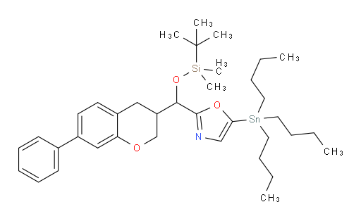 2-(((tert-butyldimethylsilyl)oxy)(7-phenylchroman-3-yl)methyl)-5-(tributylstannyl)oxazole