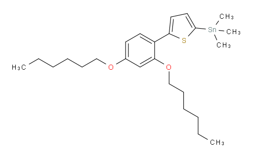 (5-(2,4-bis(hexyloxy)phenyl)thiophen-2-yl)trimethylstannane
