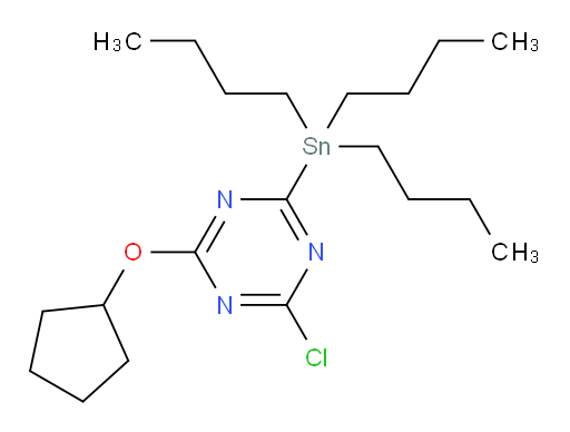 2-chloro-4-(cyclopentyloxy)-6-(tributylstannyl)-1,3,5-triazine