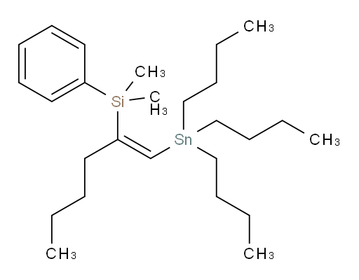 (Z)-dimethyl(phenyl)(1-(tributylstannyl)hex-1-en-2-yl)silane