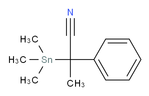 2-phenyl-2-(trimethylstannyl)propanenitrile