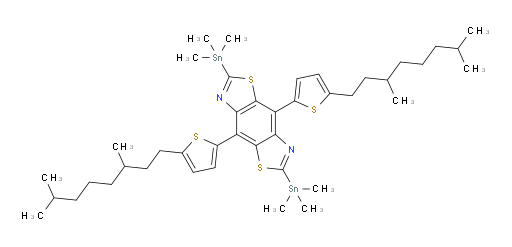 4,8-bis(5-(3,7-dimethyloctyl)thiophen-2-yl)-2,6-bis(trimethylstannyl)benzo[1,2-d:4,5-d']bis(thiazole)