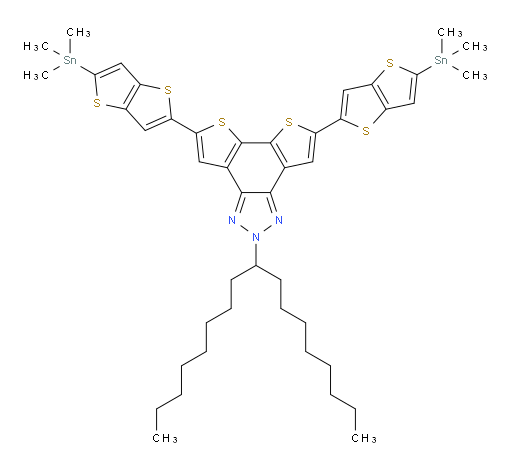 2-(heptadecan-9-yl)-5,8-bis(5-(trimethylstannyl)thieno[3,2-b]thiophen-2-yl)-2H-dithieno[3',2':3,4;2'',3'':5,6]benzo[1,2-d][1,2,3]triazole