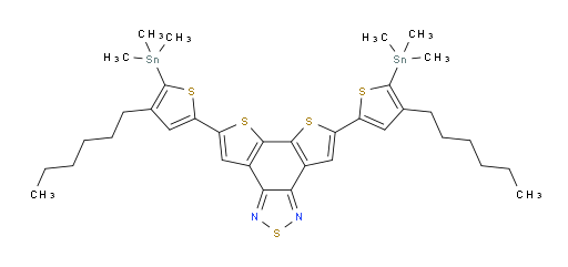 5,8-bis(4-hexyl-5-(trimethylstannyl)thiophen-2-yl)dithieno[3',2':3,4;2'',3'':5,6]benzo[1,2-c][1,2,5]thiadiazole