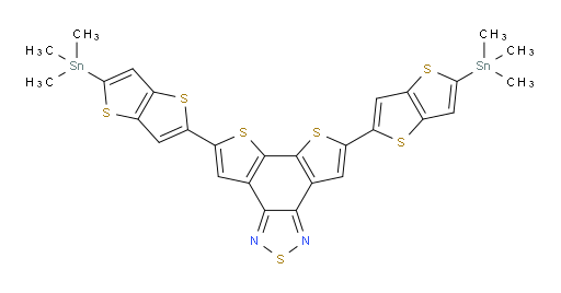5,8-bis(5-(trimethylstannyl)thieno[3,2-b]thiophen-2-yl)dithieno[3',2':3,4;2'',3'':5,6]benzo[1,2-c][1,2,5]thiadiazole