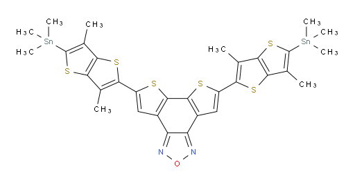 5,8-bis(3,6-dimethyl-5-(trimethylstannyl)thieno[3,2-b]thiophen-2-yl)dithieno[3',2':3,4;2'',3'':5,6]benzo[1,2-c][1,2,5]oxadiazole