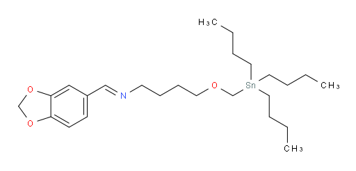(E)-N-(benzo[d][1,3]dioxol-5-ylmethylene)-4-((tributylstannyl)methoxy)butan-1-amine