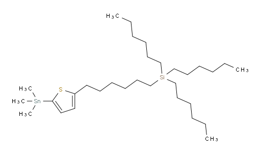 trihexyl(6-(5-(trimethylstannyl)thiophen-2-yl)hexyl)silane