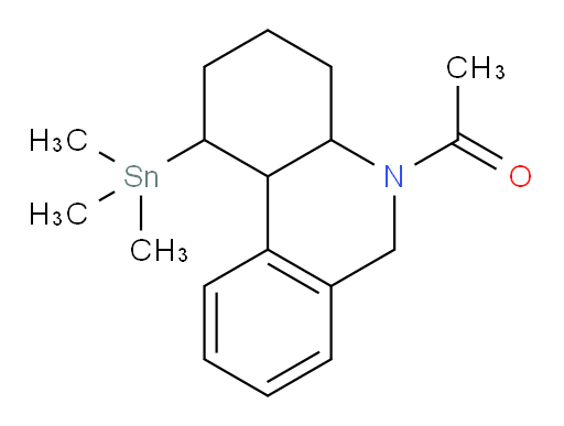 1-(1-(trimethylstannyl)-1,2,3,4,4a,10b-hexahydrophenanthridin-5(6H)-yl)ethanone