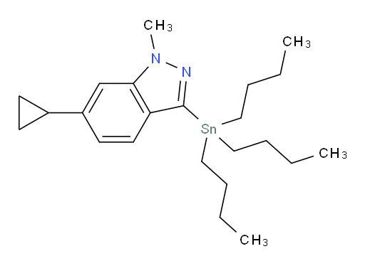 6-cyclopropyl-1-methyl-3-(tributylstannyl)-1H-indazole