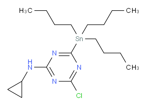 4-chloro-N-cyclopropyl-6-(tributylstannyl)-1,3,5-triazin-2-amine