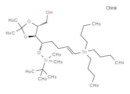 ((4R,5S)-5-((S,E)-1-((tert-butyldimethylsilyl)oxy)-5-(tributylstannyl)pent-4-en-1-yl)-2,2-dimethyl-1,3-dioxolan-4-yl)methanol