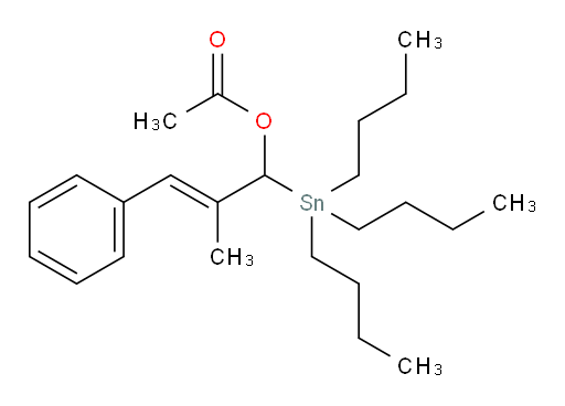 (E)-2-methyl-3-phenyl-1-(tributylstannyl)allyl acetate