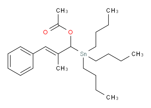 (E)-2-methyl-3-phenyl-1-(tributylstannyl)allyl acetate