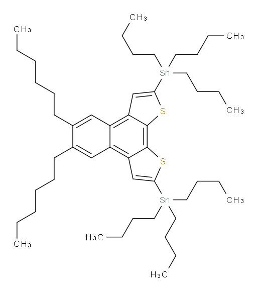 (5,6-dihexylnaphtho[2,1-b:3,4-b']dithiophene-2,9-diyl)bis(tributylstannane)
