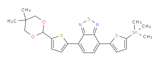4-(5-(5,5-dimethyl-1,3-dioxan-2-yl)thiophen-2-yl)-7-(5-(trimethylstannyl)thiophen-2-yl)benzo[c][1,2,5]thiadiazole