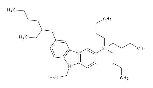 9-ethyl-3-(2-ethylhexyl)-6-(tributylstannyl)-9H-carbazole
