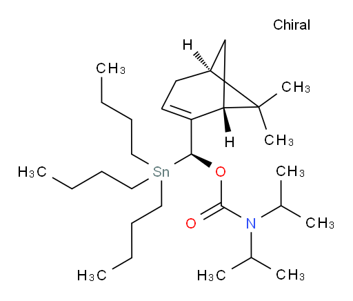 (S)-((1R,5S)-6,6-二甲基双环[3.1.1]庚-2-烯-2-基)(三丁基锡基)甲基 二异丙基氨基甲酸酯