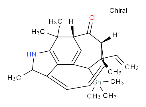 (4R,7S,8R,9Z,11E)-1,3,3,7-tetramethyl-6-(trimethylstannyl)-7-vinyl-2,3,4,6,7,8-hexahydro-1H-4,8-methanocyclonona[cd]indol-12-one