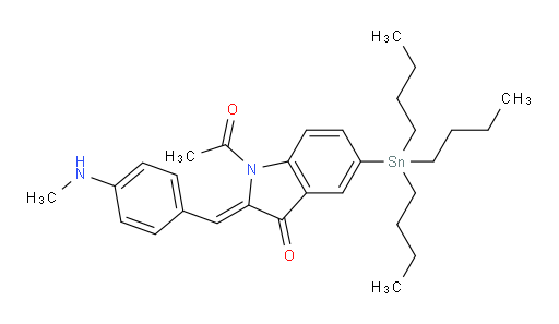(Z)-1-acetyl-2-(4-(methylamino)benzylidene)-5-(tributylstannyl)indolin-3-one