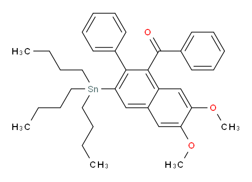 (6,7-dimethoxy-2-phenyl-3-(tributylstannyl)naphthalen-1-yl)(phenyl)methanone