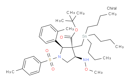 (2S,3S,4R)-tert-butyl 4-(methoxyamino)-2-(o-tolyl)-1-tosyl-3-((tributylstannyl)methyl)pyrrolidine-3-carboxylate