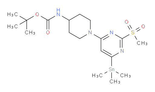 tert-butyl (1-(2-(methylsulfonyl)-6-(trimethylstannyl)pyrimidin-4-yl)piperidin-4-yl)carbamate