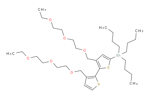 (3,3'-bis((2-(2-ethoxyethoxy)ethoxy)methyl)-[2,2'-bithiophen]-5-yl)tributylstannane