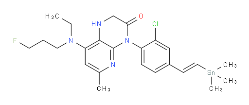 (E)-4-(2-chloro-4-(2-(trimethylstannyl)vinyl)phenyl)-8-(ethyl(3-fluoropropyl)amino)-6-methyl-1,2-dihydropyrido[2,3-b]pyrazin-3(4H)-one