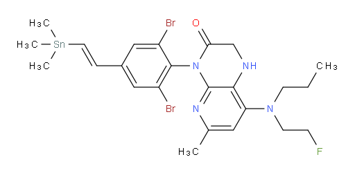 (E)-4-(2,6-二溴-4-(2-(三甲基锡基)乙烯基)苯基)-8-((2-氟乙基)(丙基)氨基)-6-甲基-1,2-二氢吡啶并[2,3-b]吡嗪-3(4H)-酮