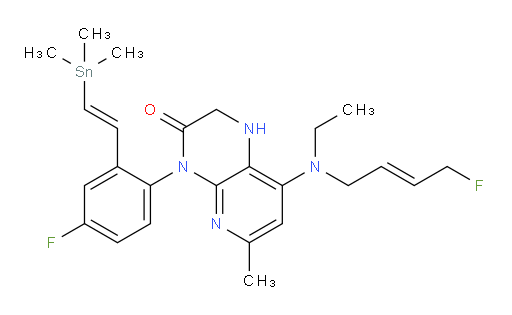8-(乙基((E)-4-氟丁-2-烯-1-基)氨基)-4-(4-氟-2-((E)-2-(三甲基锡基)乙烯基)苯基)-6-甲基-1,2-二氢吡啶并[2,3-b]吡嗪-3(4H)-酮