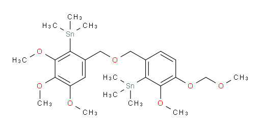 (2-methoxy-3-(methoxymethoxy)-6-(((3,4,5-trimethoxy-2-(trimethylstannyl)benzyl)oxy)methyl)phenyl)trimethylstannane