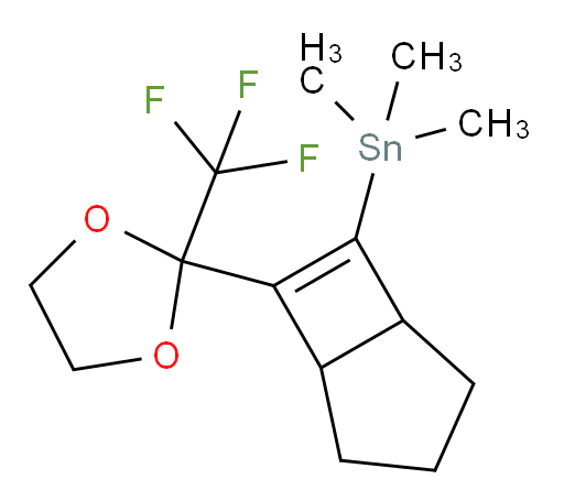 三甲基(7-(2-(三氟甲基)-1,3-二氧杂环戊烷-2-基)双环[3.2.0]庚-6-烯-6-基)锡烷